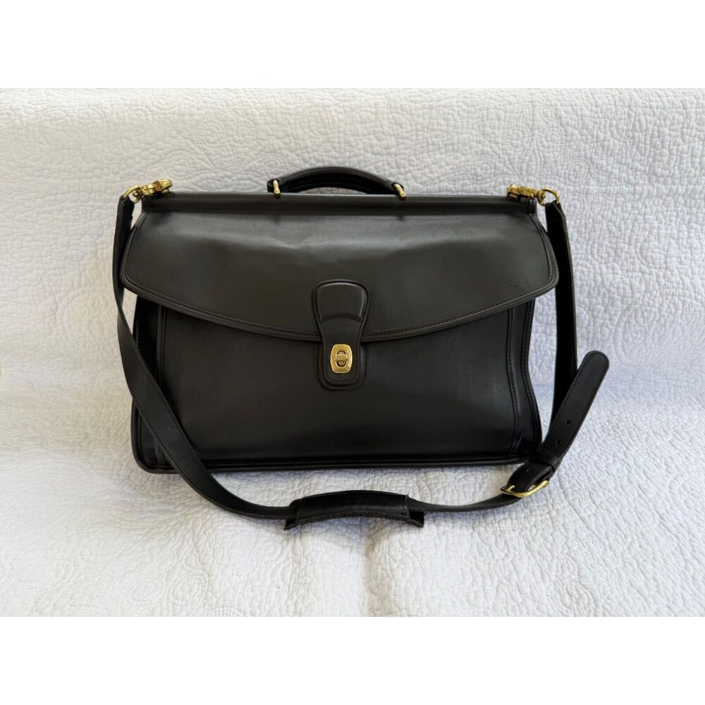 Vintage 1998 COACH BEEKMAN Black Glovetanned Leather Bag, #5266 Great Condition